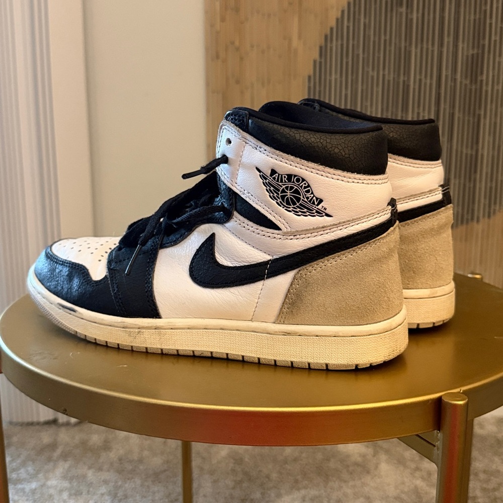 Jordan Black and White High-Top Sneakers